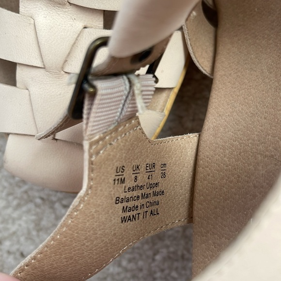 Dr. Scholl’s Original Collection Chunky Cut-Out Wedges Women’s 11 Cream and Tan - Picture 5 of 8